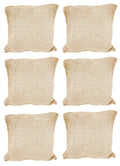 House of Quirk Polar Fleece Fabric Cushion Cover with Zipper Pack of 6 (Cream, 45 x 45 cm)