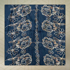 FAHABO Scarf Woman Pleated Cotton Scarves with Embroidery and Tassels | Hijab Scarf | Headscarf | Neck Scarf | Stoles | Wraps (Deep Night Blue -1)