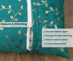 RD TREND® Velvet Rectangular 12x18 Inches Cushion Covers Set of 2 | Throw Pillow Covers for Sofa, Bed & Living Room | Perfect for Home Décor Sea Green