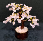ESPLANADE Natural Rose Quartz Crystals Tree Healing Stones Seven Chakra Natural Healing Gemstone Bonsai Fortune Money Tree, Home Office Decor Spiritual Gift | Size 7-8 Inches (Pink 100 Beads)