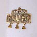 KridayKraft Wall Hanging Tirupati Balaji Symbol Shankh Chakra Tilak with Hanuman ji and garud Statue Gold Plating Antique Decorative for Home & Office Table Showpiece Figurines,R
