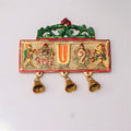 KridayKraft Wall Hanging Tirupati Balaji Symbol Shankh Chakra Tilak with Hanuman ji and garud Statue Gold Plating Antique Decorative for Home & Office Table Showpiece Figurines