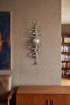 KridayKraft Traditional Nimbu Mirchi Beads Hanging for Positive Energy | Metallic Silver Finish Decorative Nazar Battu for Doorway/Entrance.