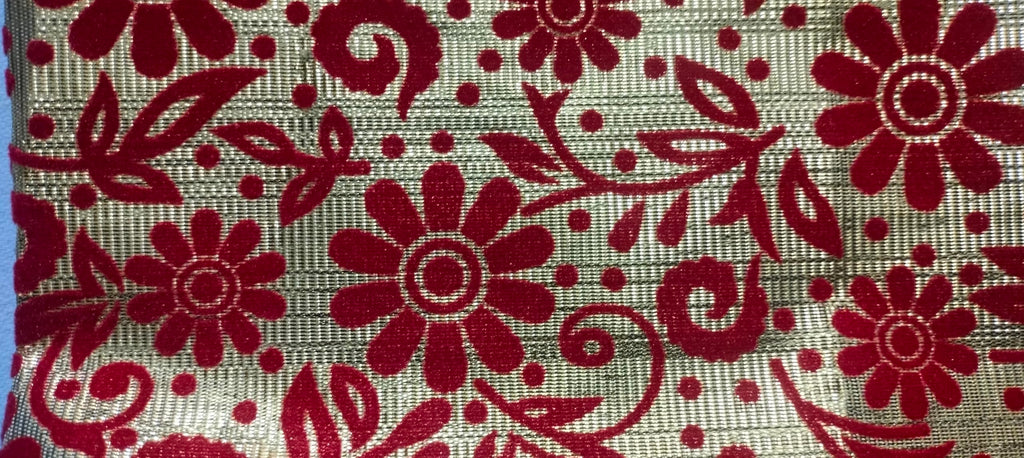 Lakshmi Maa Collection Shirdi Shri Sai's Beautiful dress Shawl/Duppata Pheta Poshak/Dress Set in printed work Cloth red (3 pec.)