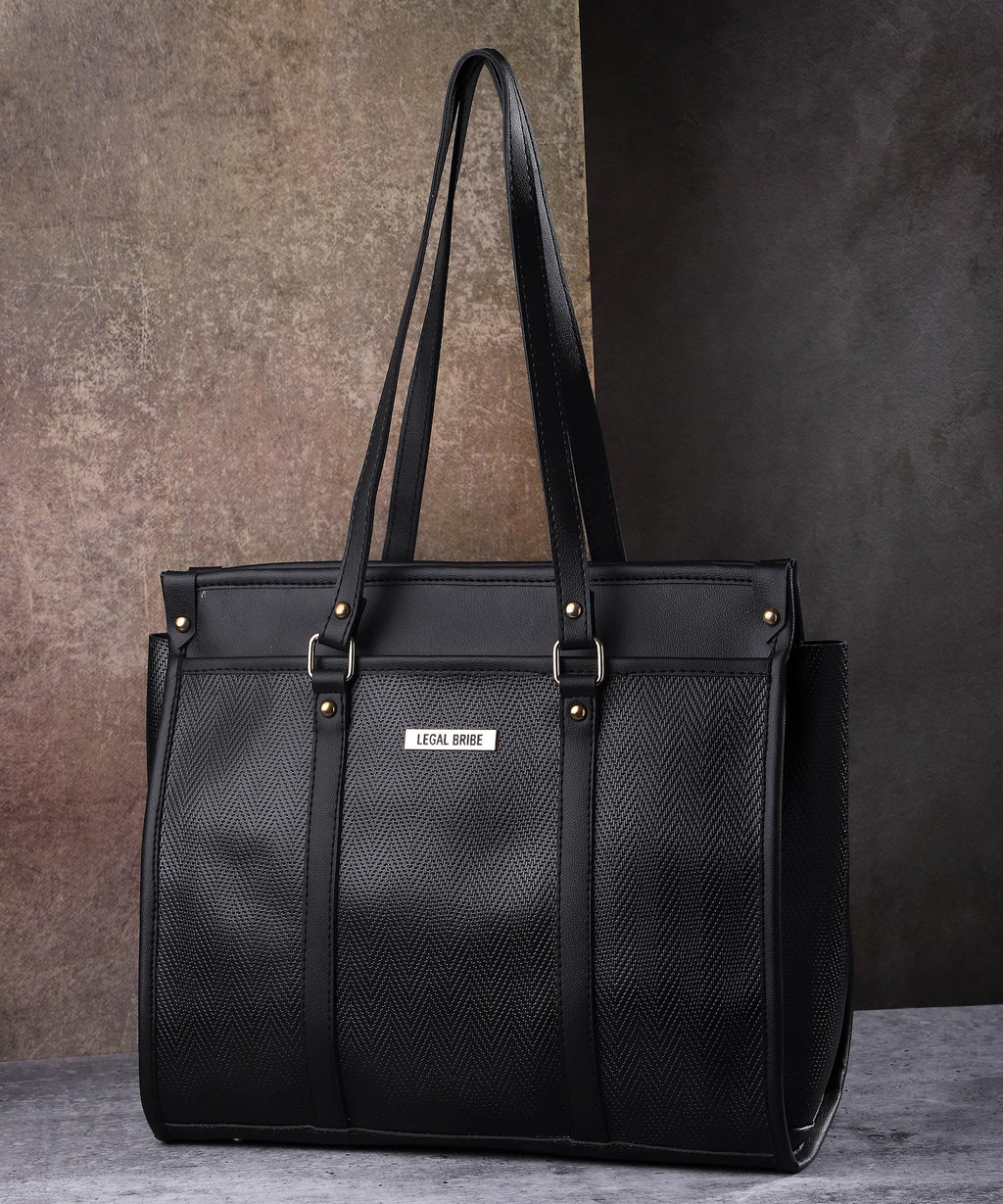 LEGAL BRIBE Stunning Tote Bag (Dark Black)