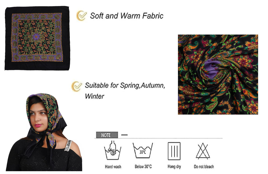 KETKAR female Women's Acrylic Blend Wome Scarf For Winter, Cozy Warm For Winter_Pack Of 1,Black