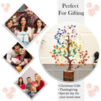 HindCraft Chakra Tree for Positive Energy & Healing | Feng Shui Seven Chakra Tree of Life with Crystals & Stones | Home Décor for Living Room & Spiritual Spaces