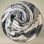 FAHABO Digital Print Mal Mal Cotton Scarf for Women – Soft, Lightweight Hijab, Head & Neck Wrap | Stylish Fashion Scarf (Ash Grey, Warm Grey, Rich Black)