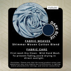 FAHABO Shimmer Woven Cotton Blend Scarf for Women – Lightweight Hijab & Stole Wrap | 73 x 29 Inches (Dark Blue)