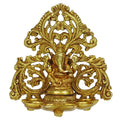 Svarup Brass Ganesha 5 Wicks Diya Wall Hanging Diya Lord Ganesh Oil Lamp Deepak Showpiece Decor Gift Diwali 6.5 Inch