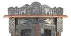 Brilliant Home Designs Aluminium & Copper Oxidized Home Temple Mandir/Ghar mandir/Pooja mandir (L-15 Inches B-7 Inches)
