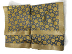 Lakshmi Maa Collection's Rumala Sahib Double Set Gray Golden with Beautiful gota (4 PEC.)
