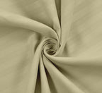 Homefab India 2 Piece Glace Cotton Pillow Covers - Stripes, Ecru, 17x27