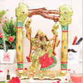 KridayKraft Metal Colourfull Radha Krishna Idol on Swing Jhula Decorative Showpiece Figurine Religious Idols for Home Office Statue Murti for Decoration & Pooja Gifting Purpose Sculpture