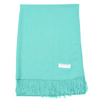 Gelante Plain Soft Pashmina Shawl Wrap Scarf Solid Colors., Aqua Blue, One Size