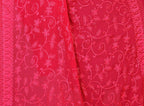 AKSHAR LLC Miss India Women's Chiffon Dupatta with Karachi Embroidery Work_027 (pink)