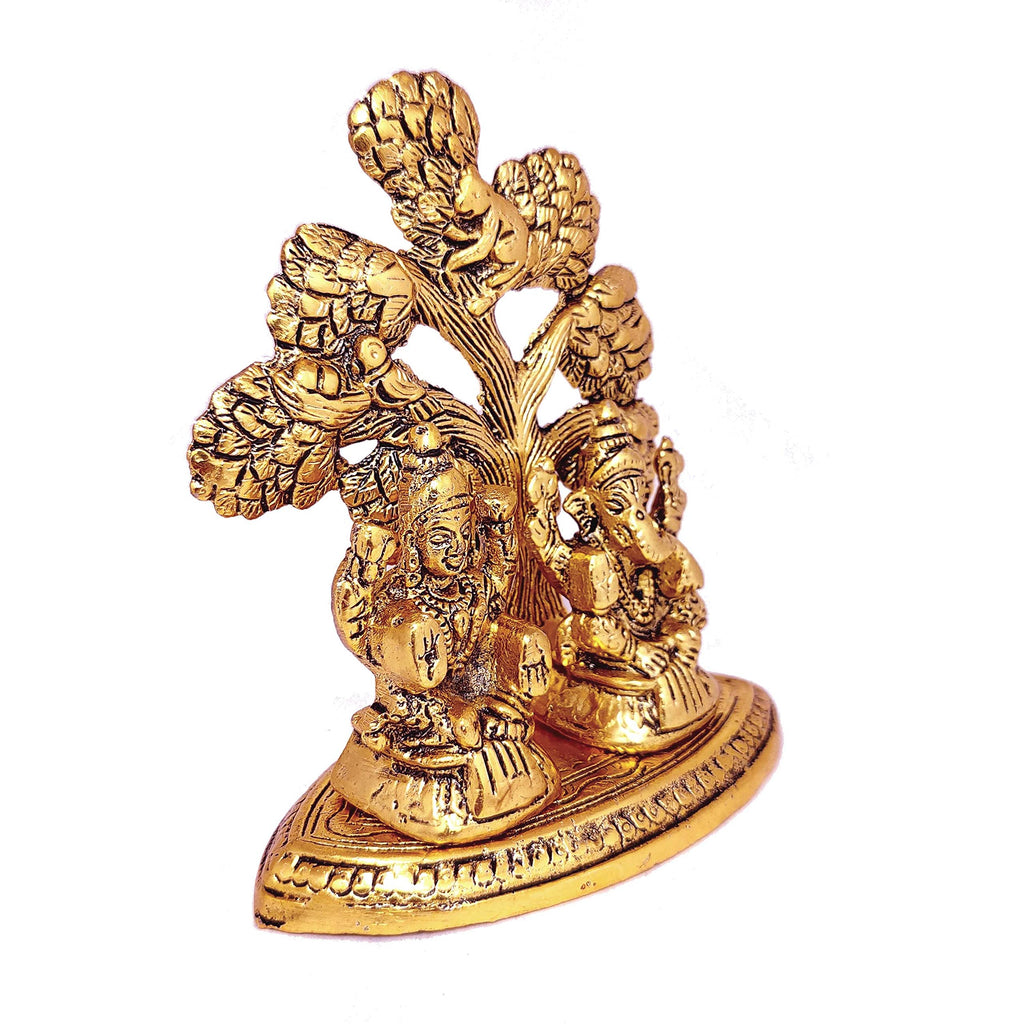 KridayKraft Laxmi Ganesh Metal Statue/Murti for Diwali Pooja Good Luck,laxmi Ganesh Idol for Home Decor,Religious Gift Showpiece Figurines,Ganesha Idol Staute...