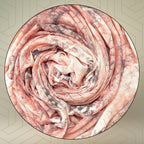 FAHABO Digital Print Mal Mal Cotton Scarf for Women – Soft, Lightweight Hijab, Head & Neck Wrap | Stylish Fashion Scarf (Coral Peach)
