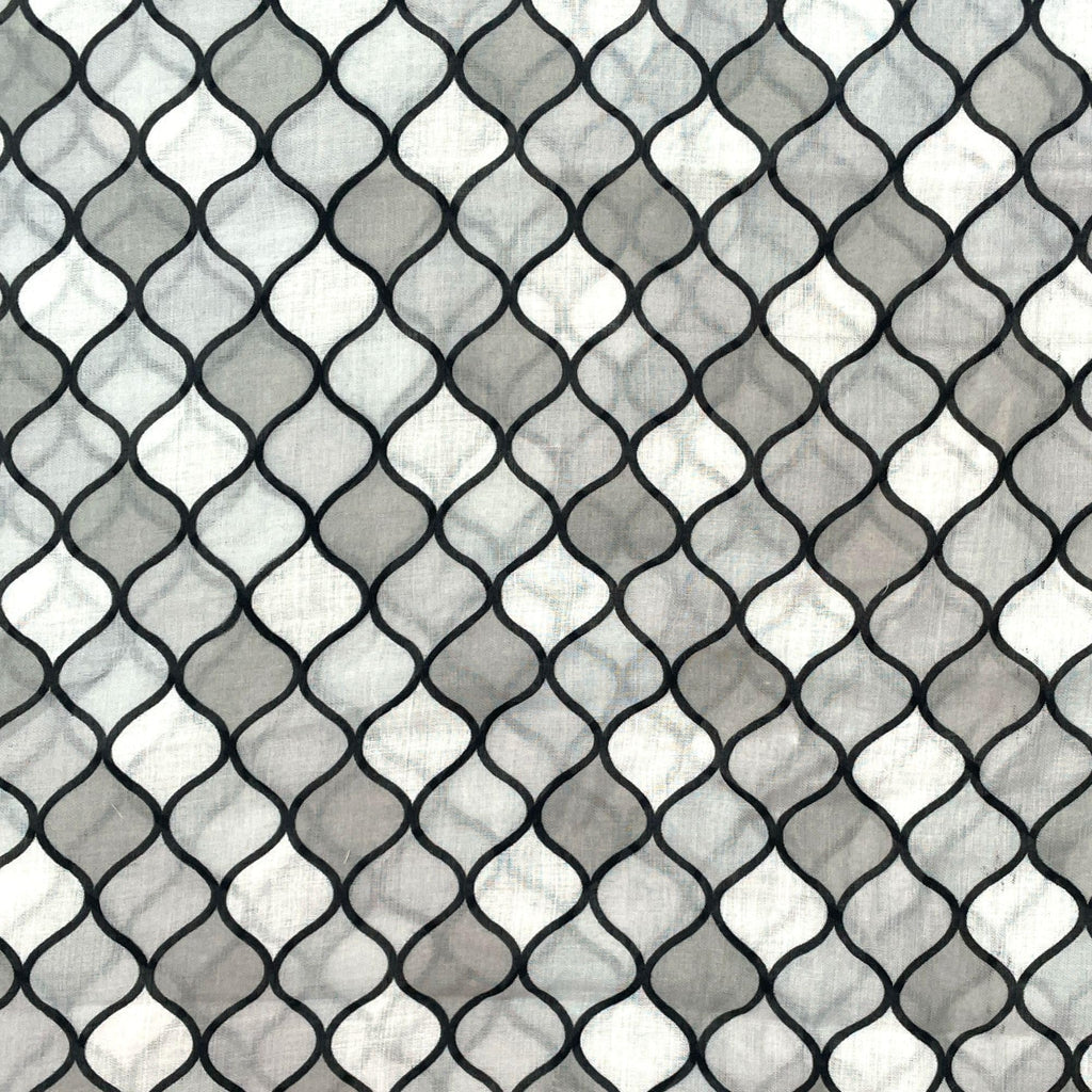 FAHABO Scarf Woman Lattice Print Mal Mal Cotton Scarves | Hijab Scarf | Headscarf | Neck Scarf | Stoles | Wraps (Grey)