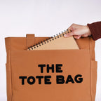 TSANTA U Shaped Canvas Tote Bag, 35.56x33.02 cm with 10.8 cm Gusset, Cotton, Zipper Closure, Laptop Compartment (Tote Bag)