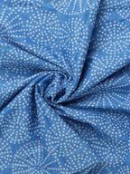 AQVA Printed Cotton Scarf for Women Stylish (Reverse Satellite Indigo) | Head and Face Cover Scarf for Girls with 100% Cotton | Soft & Lightweight Scarves/Stoles for all Weather (72 x 43 in)