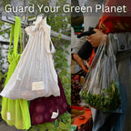 NECAVU 100% Cotton Set Of 2 Mesh Grocery Bag | Eco-Friendly Cotton Market Bags For Vegetable Shopping | Multi-Purpose Portable Cotton Market Bags with Reinforced Edges (Kiwi Green) (Kiwi Green)