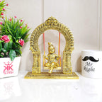 Prince Home Decor & Gifts Metal Bal Krishna Jhoola Showpiece for Gifting and Home Decor (Gold, 9 inches)