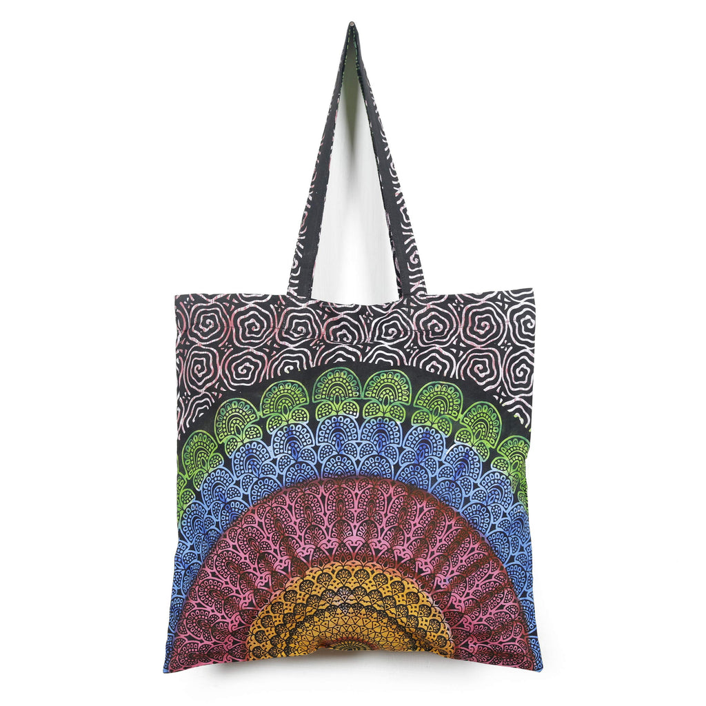 Ravaiyaa - Attitude is everything Cotton Shopping Bag Purse Bags Women Tote Shoulder Handbag (Hand Painted Bag - 14)