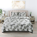 Gullivar Flannel Blanket Cum Warm Bedsheet with 2 Matching Pillow Covers| 250 GSM Ultra Soft Double Bed AC Blanket |All Season Cozy Quilt Bedcover| Perfect for Winter (90x100 in)- Grey Kafalo