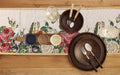 PRAKARTIK BY INDUARTS Rose Flower & Leaves Eco-Friendly Cotton Dining Table Runner – Reusable, Machine Washable , Everyday Use Red & Yellow Rectangular Runner, 135 cm Runner (30X135 cm) Kafalo