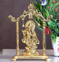 KridayKraft Metal Radha Krishna Statue Gold Plated Decor Your Home,Office & Radha Krishna Murti Idol Showpiece Figurines,Religious Krishna Idol Gift Article...