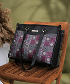 LEGAL BRIBE Printed Tote Bag (Magenta and Black)