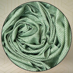 FAHABO Shimmer Woven Cotton Blend Scarf for Women – Lightweight Hijab & Stole Wrap | 73 x 29 Inches (Green)