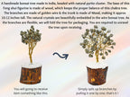 Pyrite Stone Crystal Tree with Original Raw Pyrite