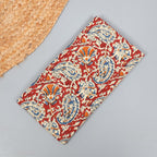 Scarf For Girls 100% Pure Cotton Hand Block Printed Square (Light Peach)