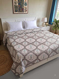Mafatlal Sparsh Double Bed Cotton Dohar, 150 GSM Malmal Cotton, Reversible AC Blanket, Ultra-Soft & Breathable Cotton Blanket for All-Season Use, 210 x 240 Inch, Kafalo