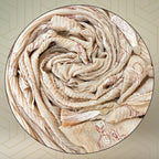FAHABO Scarf for Women Stylish Pleated Viscose Cotton with Embroidery and Tassels | Hijab Scarf | Stole | Soft, Lightweight, and Latest Scarves | 72 x 33 Inches (Sand Beige)