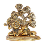 KridayKraft Lord Krishna Metal Statue, Krishna Murti Playing Flute with Cow for Temple Pooja, Decor Your Home, Office & Gift Your Relatives, Showpiece Figurines, Religious Idol