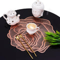 Wings Star Rose Shape Placemat | Placemats for Dining Room | Designer Table Mat Set | Placemat for Kitchen Table | Side Table Placemats | 2 Piece Set | Rose Gold Kafalo