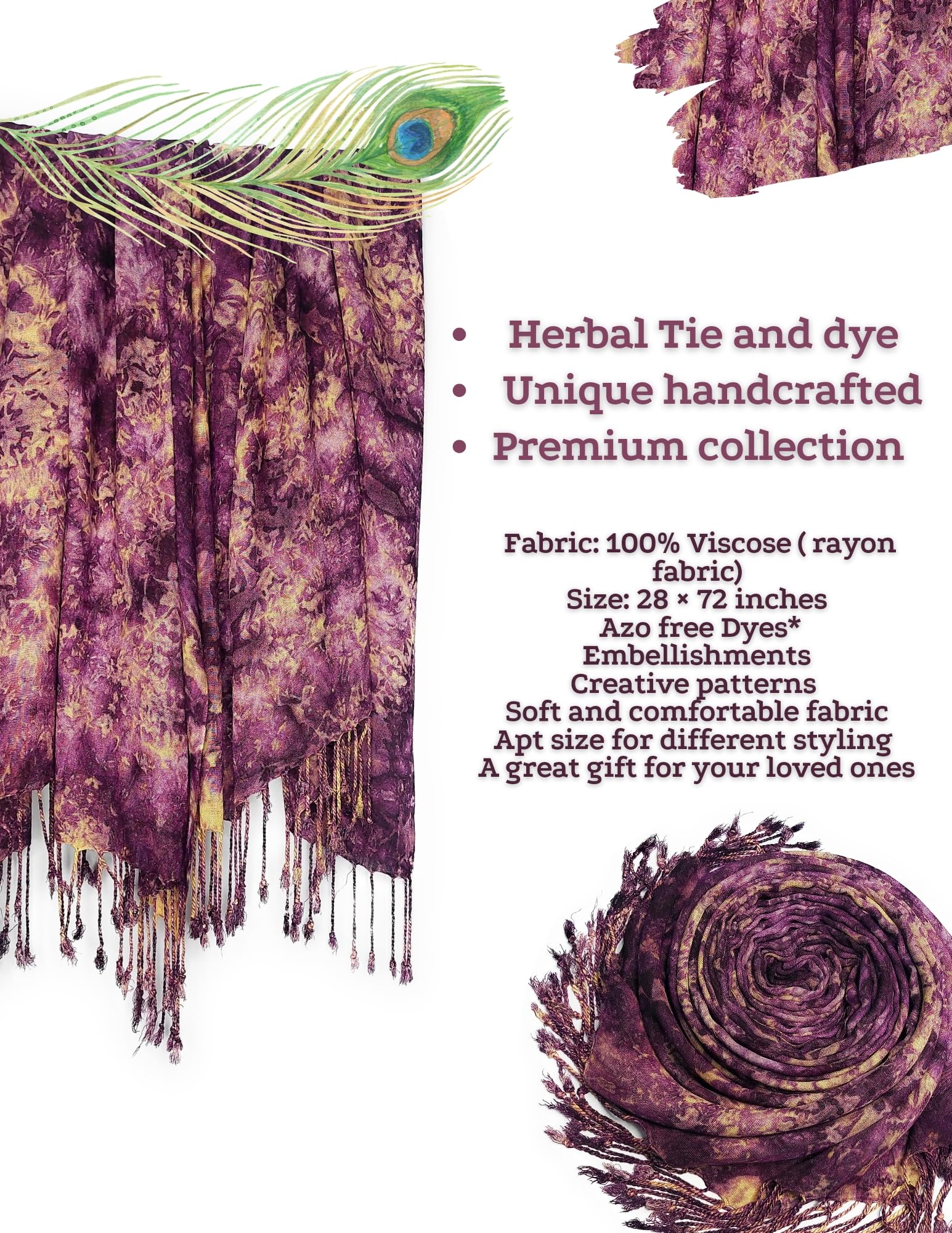 Chandwasia scarves, Viscose Rayon Fabric stole & Shawl || Scarf STOLE for Girls/Ladies/Women/Men for Summer & Winters_STOLE_Sep_05_D15