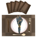 SLEEKBODE™ Dining Table Mats 6 Pieces Waterproof | Placemats for Dining Table | Heat Resistant Mats for Dining Table Accessories | Bed Side Table Mats | Table Placemats | Dining Table Cover | Foodmat Kafalo