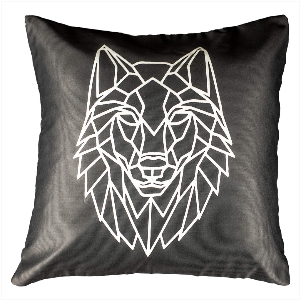 Vendola Decorative Satin Sofa Cushion Covers Set of 5, 16 inch x 16 inch, Sofa Cushion Pillow Cover, Black and White Colour, Minimalist Design, Zipper Closure (Minimalist, 16X16 Inches)
