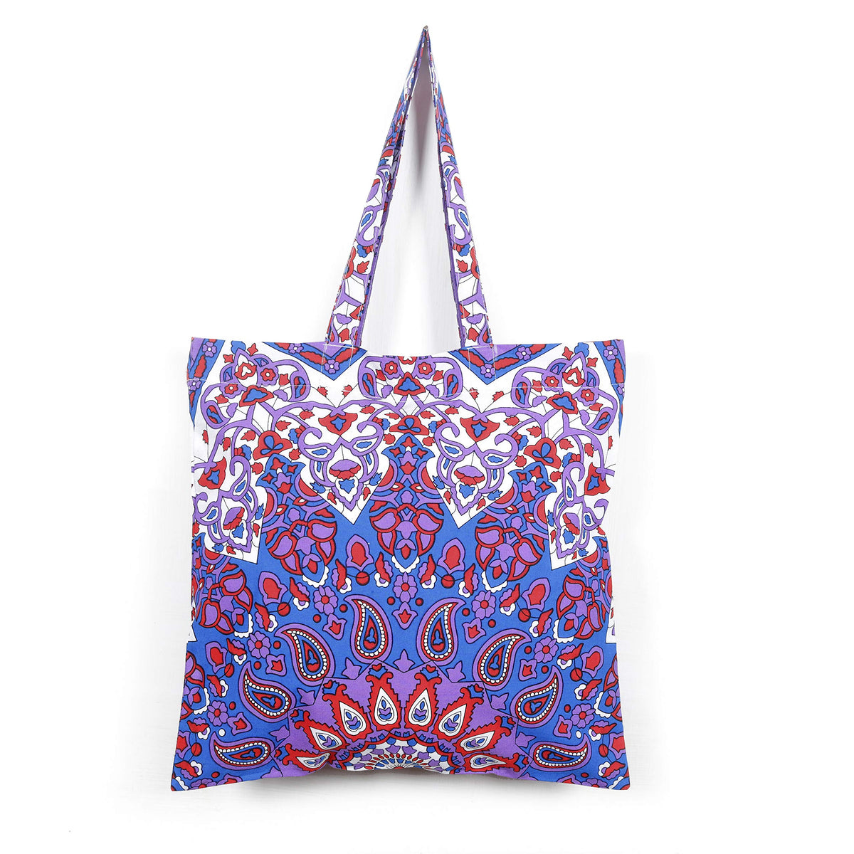 Ravaiyaa - Attitude is everything Cotton Shopping Bag Purse Bags Women Tote Shoulder Handbag (Purple Star Bag - 6)