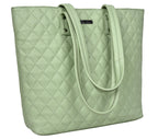 URBAN FOREST Nancy Mint Green Quilted Leather Handbag for Women