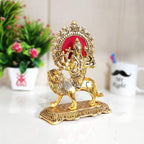 Prince Home Decor & Gifts Metal Durga Maa Statue Gold, 1 Piece