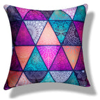 Vendola Merhaba Microfiber Satin 250TC Cushion Pillow Covers, Multicolor, Set of 5(Ishil, 16x16 Inches)