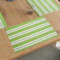 Encasa XO Dining Table Placemats, Ribbed Cotton, Heat Resistant Lime Kafalo
