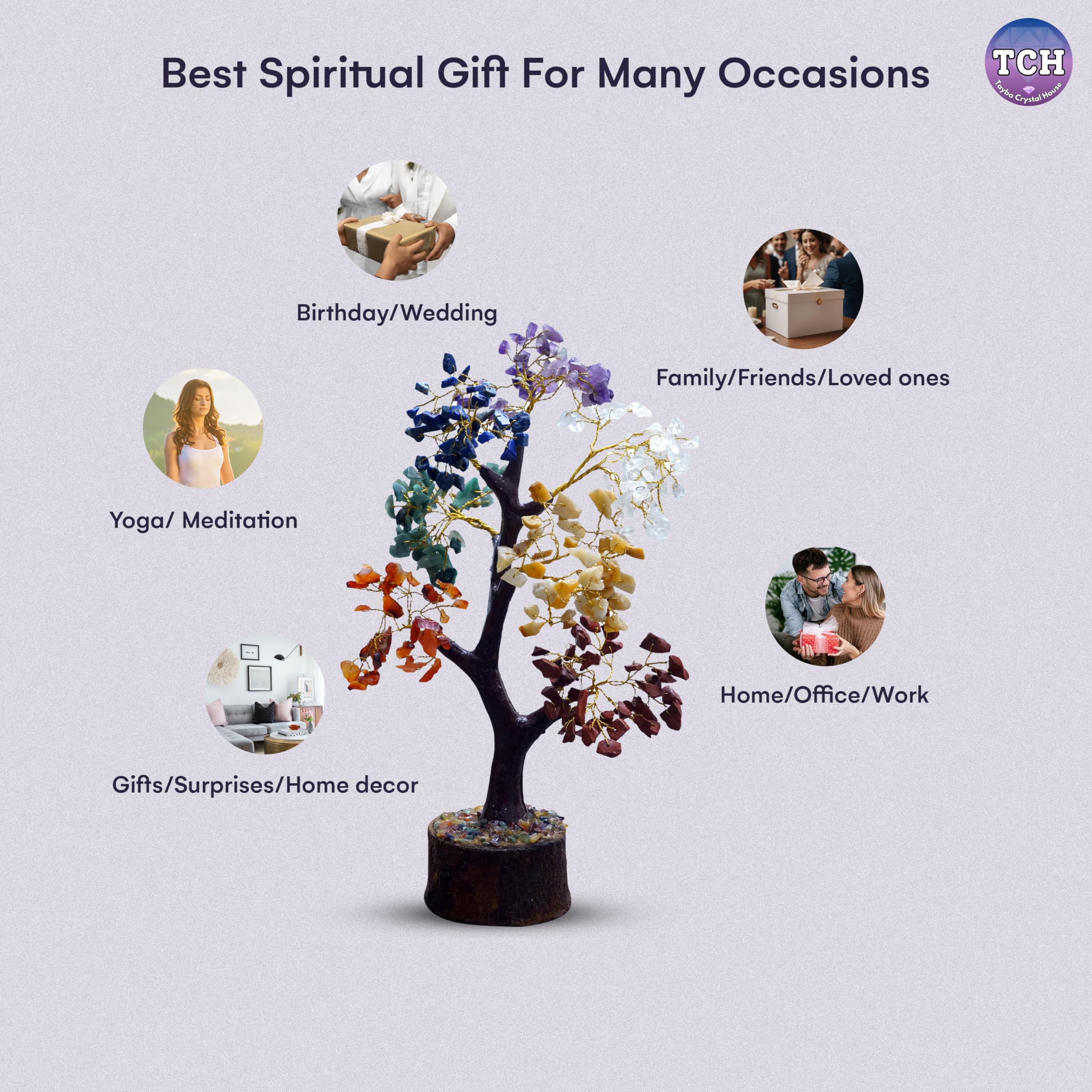 TAYBA CRYSTAL HOUSE 7 Chakra Tree
