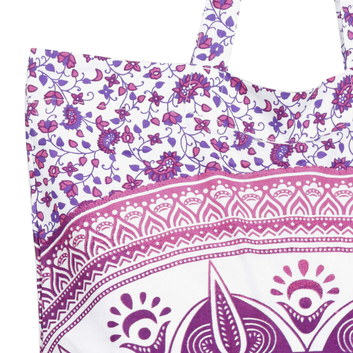 Ravaiyaa - Attitude is everything Cotton Shopping Bag Purse Bags Women Tote Shoulder Handbag (Pink Diya Bati Bag - 7)