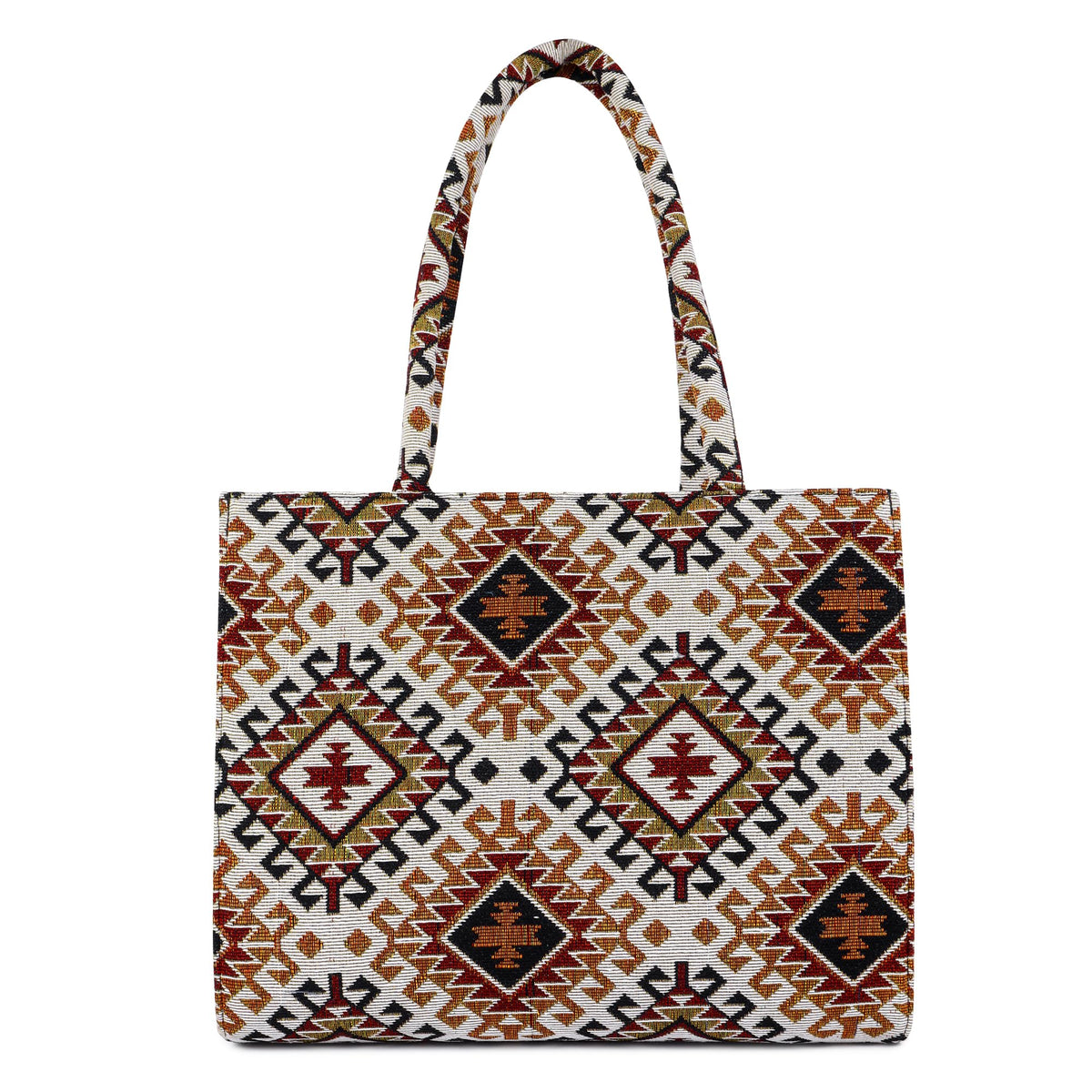Lady Quinton Women Stylish Jute Tote Bag For Office and Laptop, Shopping Shoulder Bag, Shoppers Tote Handbags Lightweight Waterpoof Big Size, Grocery Bag, Eco Friendly Bags For Shopping(Beige & White)